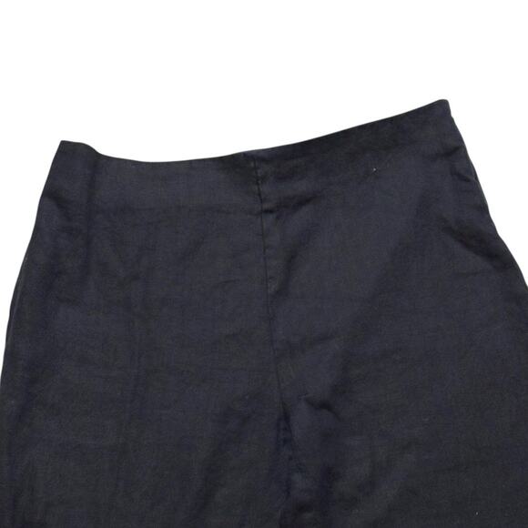 Reformation Linen Crop Pants - Size 10 - Black - Wide Leg Culottes - Nearly New - Picture 2 of 6